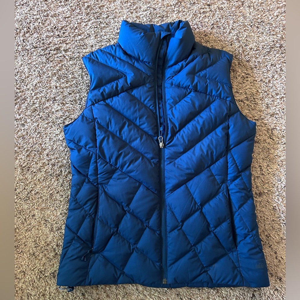 Blue Quilted down vest by REI